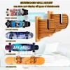 BiJun Skateboard Wall Mount, Snowboard Wall Mount Display, Acrylic Horizontal Skateboards Rack, Skateboard Storage Hanger (Retro) view 3