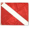 Anley Diver Down Warning Flag with Removable Stiffening Pole 20 x 24 Inch - Double Stitched - Red and White Diving Flags for Scuba Dive Spearfishing Freediving view 1