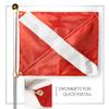 Anley Diver Down Warning Flag with Removable Stiffening Pole 20 x 24 Inch - Double Stitched - Red and White Diving Flags for Scuba Dive Spearfishing Freediving view 4