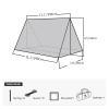 OneTigris ROCDOMUS Hot Tent with Stove Jack, 3000mm Waterproof, Versatile Lightweight Hammock Tent for Camping, Hiking, Backpacking, Bushcraft, Car Trips view 4