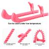 Cosmos 2 Pieces Ice Skate Guards Hockey Shoe Blade Covers Hockey Skates Blade Guards Ice Skating Protector Ice Hockey Equipment with Adjustable Buckle for Ice Skating, Figure Skates, Hockey (Pink) view 2