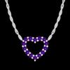 55Carat Natural-Amethyst Pendant with Chain open heart silhouette pendant 925 sterling-silver for women in size 18 inches view 2