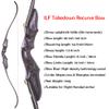 ZSHJGJR 58" ILF Recurve Bow 20-50 Lbs Archery American Hunting Longbow with Wooden Riser Right Handed for Adult/Youth Archery Bow Set (35lbs, Black Bow Set) view 3