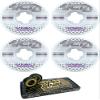 53mm Ricta Wheels Reflective Naturals Round Skateboard Wheels - 99a with Viper Strike 8mm Precision ABEC 7 Skateboard Bearings - Bundle of 2 items view 1