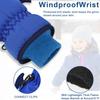 7-Mi Snow Gloves for Kids TPU Waterproof Thermal Fleece Warm Windproof Soft Cotton Anti-Lost Winter Snow Mitten for Children Boys Girls 4-6 Years Skiing & Snowboarding Outdoor Playing Rose Red view 2