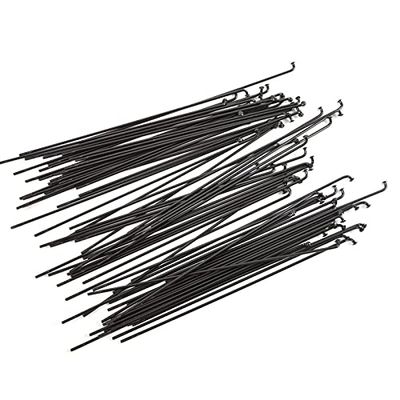 chensong Spokes Nipples 14 Round Bicycle Spokes 14G Bike Spokes Straight Head J-Bend Radios Stainless Steel Spoke for Road MTB Bike Wheel Cycling Spokes (Color : J Bend 56pcs)