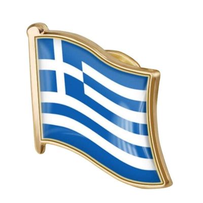 1pc Greek Flag Pin Badge Metal Lapel Pin Brooch Flag of Greek Badge National Novelty Accessory
