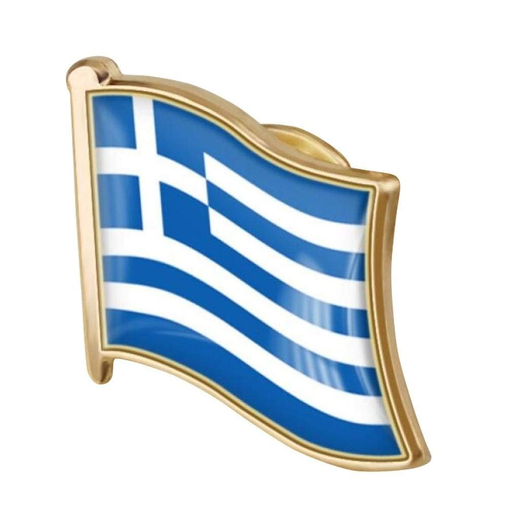 1pc Greek Flag Pin Badge Metal Lapel Pin Brooch Flag of Greek Badge National Novelty Accessory
