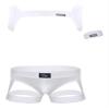 Yihuimin Men's Elastic Shoulder Cage Belt Half Body Chest Harness with Thongs Clubwear Costume White XX-Large view 1