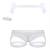 Yihuimin Men's Elastic Shoulder Cage Belt Half Body Chest Harness with Thongs Clubwear Costume White XX-Large view 2