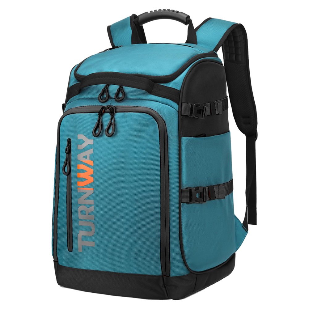 TurnWay Ski/Snowboard Boot Bag/Skating Bag | Excellent for Store and Transport Gear, Jacket, Helmet, Goggles, Gloves & Accessories (Blue-Black)