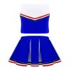 Yartina Kids Girls Cheer Leader Costume Uniform Sleeveless Cheerleading Complete Dress Halloween Outfit Royal-Blue-A 14 Years view 4