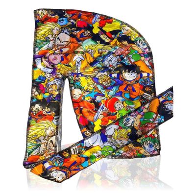CROWN Art Silky Design Durag - Silky 360 Wave Du Rag with Long Tails and Quadruple Stitching - Smooth Silk Fabric for Comfort and Compression (DBZ2), Large