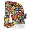 CROWN Art Silky Design Durag - Silky 360 Wave Du Rag with Long Tails and Quadruple Stitching - Smooth Silk Fabric for Comfort and Compression (DBZ2), Large view 1