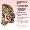 CROWN Art Silky Design Durag - Silky 360 Wave Du Rag with Long Tails and Quadruple Stitching - Smooth Silk Fabric for Comfort and Compression (DBZ2), Large view 2