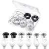 12 Pcs Bike Axle Nut and Safety Washer Kit - 3 Sizes Bicycle Hub Flanged Hardware Nuts Steel Flange Nuts Retaining Bicycle Hub Parts for Front and Rear Wheels view 1