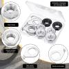 12 Pcs Bike Axle Nut and Safety Washer Kit - 3 Sizes Bicycle Hub Flanged Hardware Nuts Steel Flange Nuts Retaining Bicycle Hub Parts for Front and Rear Wheels view 3