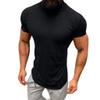 Saohuo Men's Short Sleeve Compression Shirts Turtleneck Athletic Quick Dry Base Layer Undershirt Running Workout Sports Gym Top Black view 1