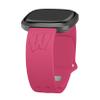 Affinity Bands Wisconsin Badgers Engraved Silicone Sport Band Compatible with Fitbit Versa 3 and Sense (Pink) view 1