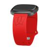 Affinity Bands Wisconsin Badgers Engraved Silicone Sport Band Compatible with Fitbit Versa 3 and Sense (Red) view 1