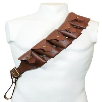 British Canadian Common Wealth P1903 Leather Ammo Bandolier/WWI & WW2 WWII Ammo Clips Rounds Shoulder Rig