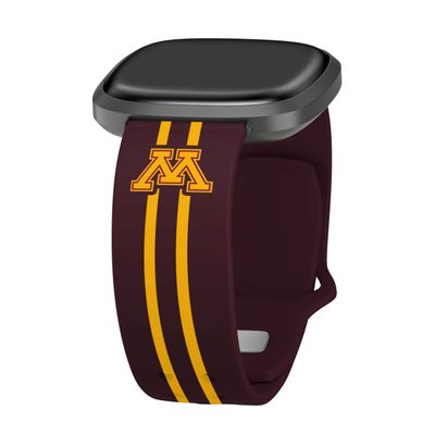 Affinity Bands Minnesota Golden Gophers HD Watch Band Compatible with Fitbit Versa 3 & Sense 1 (Long Stripes)