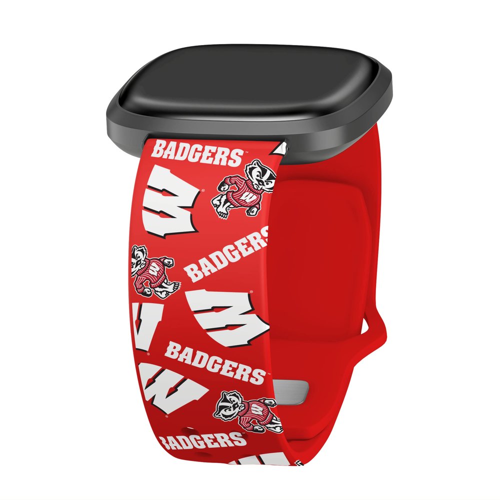 Affinity Bands Wisconsin Badgers HD Watch Band Compatible with Fitbit Versa 3 and Sense (Short Random)