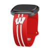 Affinity Bands Wisconsin Badgers HD Watch Band Compatible with Fitbit Versa 3 and Sense (Short Stripes) view 1