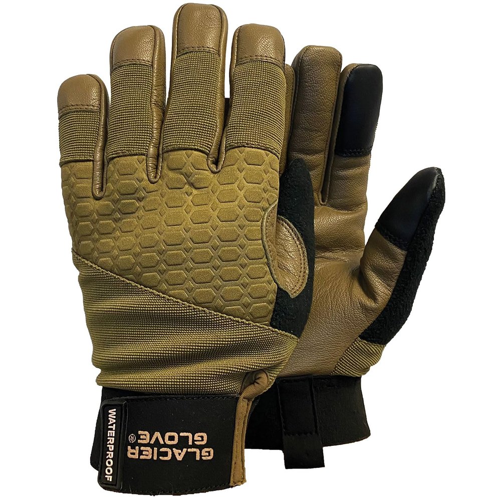 Glacier Glove Unisex Alaska Pro Waterproof Breathable Touchscreen Compatible Gloves with Goat Skin Leather Palm & Thinsulate Lining | for Outdoors, Hunting, Fishing, Hiking, Coyote, X-Large