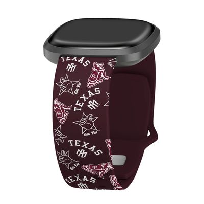 Affinity Bands Texas A&M Aggies HD Watch Band Compatible with Fitbit Versa 3 & Sense 1 (Long Random)