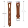 TryBest Sport Bracelet for Fitbit Charge 5, Women Men Slim Sport Leather Bracelet Adjustable 5.5-7.8 inch Soft Leather Band Compatible with Fitbit Charge 5 - Brown view 2