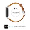 TryBest Sport Bracelet for Fitbit Charge 5, Women Men Slim Sport Leather Bracelet Adjustable 5.5-7.8 inch Soft Leather Band Compatible with Fitbit Charge 5 - Brown view 3