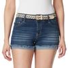 WallFlower Shorts for Women Luscious Curvy Belted Denim 3-Inch Mid-Rise Short- Alani Belted Short, 9 view 1