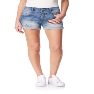 WallFlower Jeans Sassy Denim Shorts for Women Figure Enhancing Stretch Denim, High-Rise in Standard and Plus - Vienna, 11