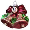 Florida State Seminoles Molded Glass Glitter Bells Hanging Ornament view 1