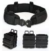 Iififun Clip Magazine Holder Quick Pull Box Clip Magazine Pouch with Tactical Belt for Nerf Tactics, Nerf Magazine (Black) view 2