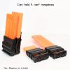 Iififun Clip Magazine Holder Quick Pull Box Clip Magazine Pouch with Tactical Belt for Nerf Tactics, Nerf Magazine (Black) view 3