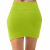 Fashionazzle Women's Casual Rayon Stretchy Bodycon Pencil Mini Skirt (Small, KS01-Avocado) view 2