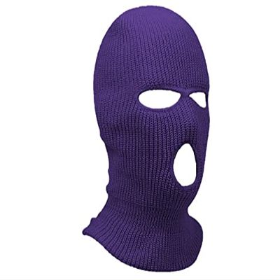 Mrlahat 3 Hole Ski Mask Face Neck Gaiter Beanie Balaclava Outdoor Sport Warm Full Face OSFM (Purple)
