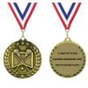 Express Medals Personalized Lacrosse Gold Medal with Red White & Blue Neck Ribbon Award Trophy WAM9 (25) view 1