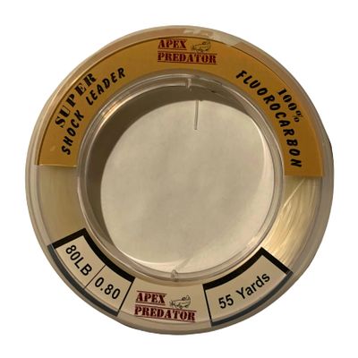 Apex Predator 100% Fluorocarbon Leader Line 55yd 30#-120# (50lb)