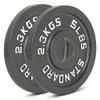 Cast Iron Olympic Weight Plates  Free Weights with 2-inch Hole & Anti-Rust Hammertone Finish - Ideal for Strength Training, Crossfit Equipment & Home Gym Set  Sold in Pairs - 2.5LB45LB view 1