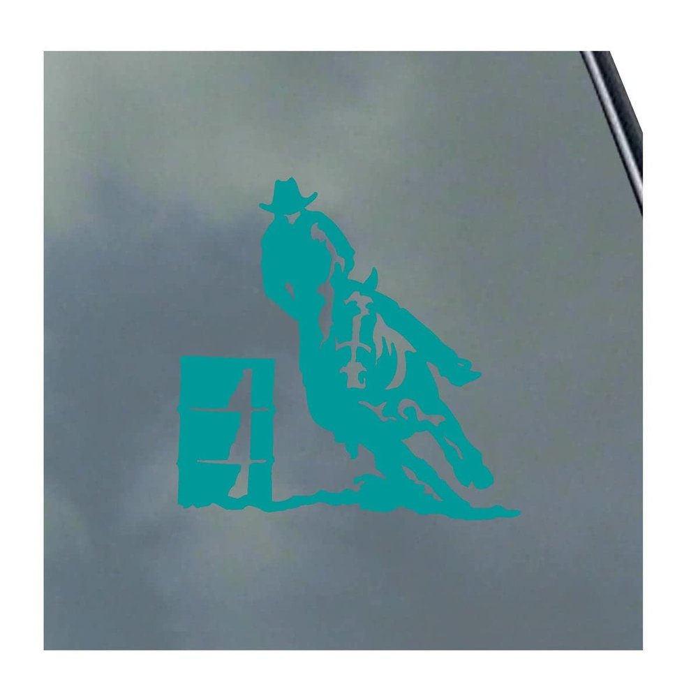Barrel Racer - Male Vinyl Sticker Decal Cowboy Cowgirl Rodeo Old West Southern Ranch God