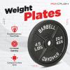 Cast Iron Olympic Weight Plates  Free Weights with 2-inch Hole & Anti-Rust Hammertone Finish - Ideal for Strength Training, Crossfit Equipment & Home Gym Set  Sold in Pairs - 2.5LB45LB view 2