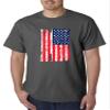 Trendy USA 363 - Unisex T-Shirt American Flag Distressed United States of America USA Pride Small Charcoal view 1