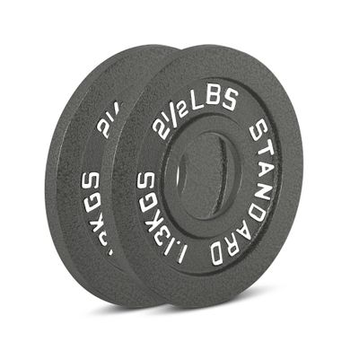 Cast Iron Olympic Weight Plates  Free Weights with 2-inch Hole & Anti-Rust Hammertone Finish - Ideal for Strength Training, Crossfit Equipment & Home Gym Set  Sold in Pairs - 2.5LB45LB