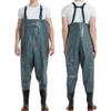 Chest Waders - PVC Waterproof Waders for Men & Women with Boots, Lightweight Bootfoot Hunting Fishing Bibs Clothing (Color : Blue, Size : US6-6.5/EU38/UK5-5.5) view 3