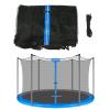 14FT Trampoline Replacement Safety Enclosure Net for 6 Straight Poles Round Frame Trampolines, Breathable and Weather-Resistant Trampoline Net with Adjustable Straps (Net Only) Blue view 1