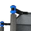 14FT Trampoline Replacement Safety Enclosure Net for 6 Straight Poles Round Frame Trampolines, Breathable and Weather-Resistant Trampoline Net with Adjustable Straps (Net Only) Blue view 4