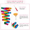 HyDren 4 Pieces Batons for Twirling Marching Band Baton Standard Stainless Steel Mini Shaft Rod with Rubberized Tips Complete with Dance Ribbon Streamer(White,21 Inch) view 3